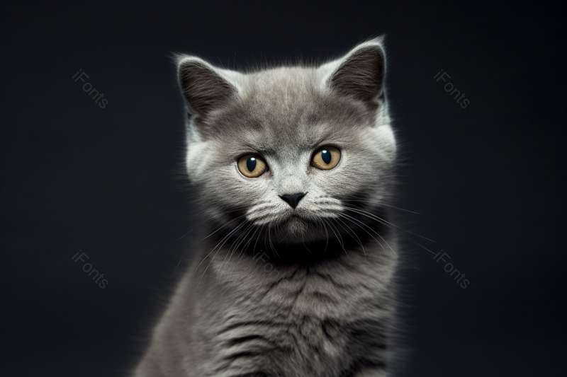 简单的黑色背景上的可爱蓝猫宠物动物日摄影图,高清,摄影图,摄影图片,图片大全,摄影图免费下载